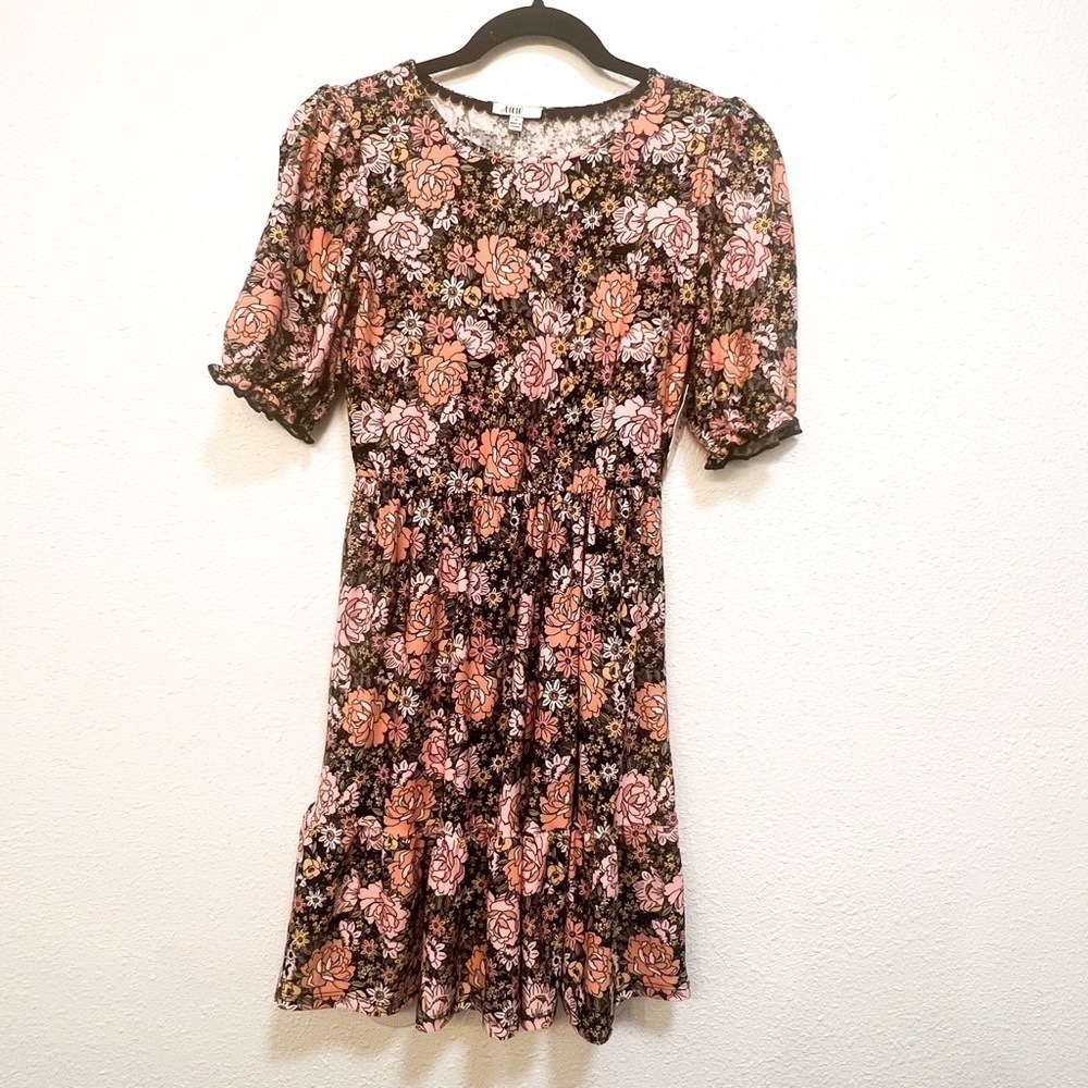 A.U.W. Floral Short Sleeve Dress Sz S
